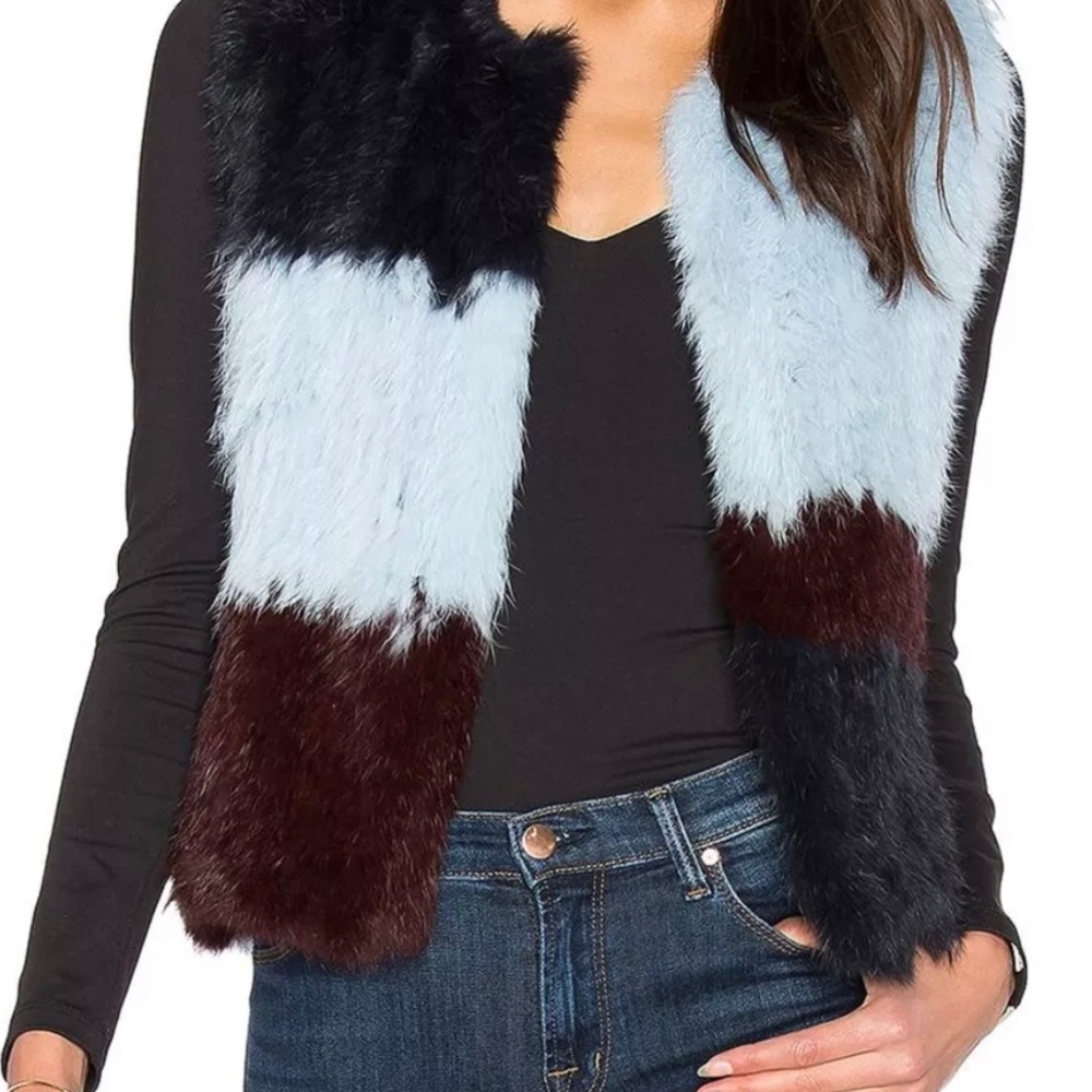 100% Rabbit fur vest.